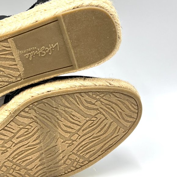 9.5W 9.5 WIDE WIDTH Lifestride Womens Keaton Black Espadrilles Wedges Shoes - Picture 10 of 13